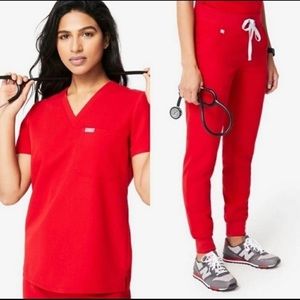 FIGS POP RED XXSMALL